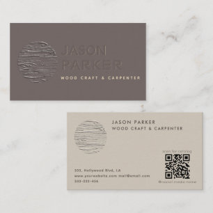Carte De Visite Code Qr minimaliste professionnel moderne charpent
