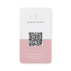 Code QR minimaliste rose pâle moderne
