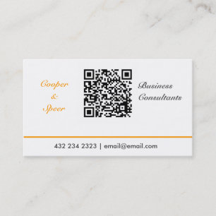 Carte De Visite Code QR minimaliste simpliste neutre