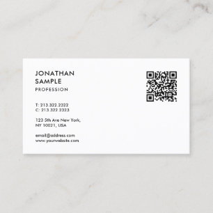 Carte De Visite Code QR Modèle professionnel moderne client