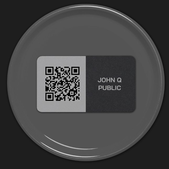 Carte De Visite Code QR moderne foncé (Créateur téléchargé)