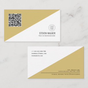 Carte De Visite Code QR Moderne Minimaliste Propre Entreprise