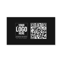 Code QR Moderne Noir Simple Ajoutez Votre Logo
