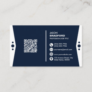 Carte De Visite Code QR moderne professionnel personnalisé