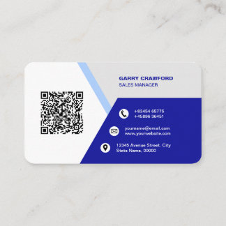 Carte De Visite Code QR moderne professionnel personnalisé B perso