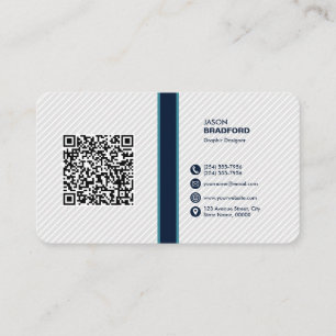 Carte De Visite Code QR moderne professionnel personnalisé Bu per