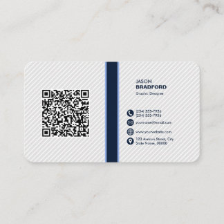Carte De Visite Code QR moderne professionnel personnalisé Bu pers
