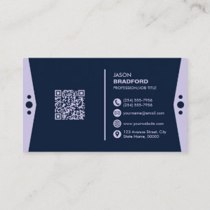 Carte De Visite Code QR moderne professionnel personnalisé Bu pers