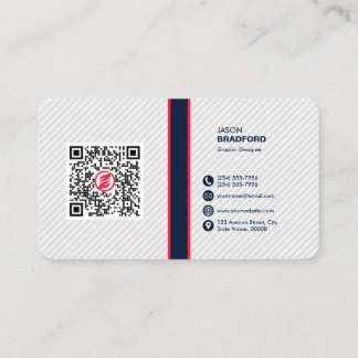 Carte De Visite Code QR moderne professionnel personnalisé Bu pers
