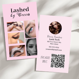 Carte De Visite Code qr moderne tendance lashes