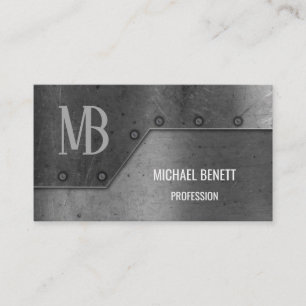 Carte De Visite Code QR Monogramme mural en acier