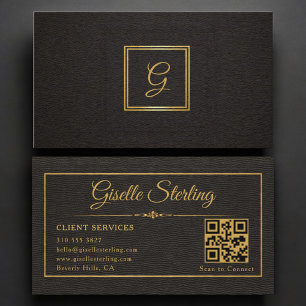Carte De Visite Code QR monogrammé Services Client