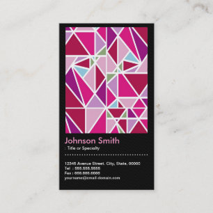 Carte De Visite Code QR Motif rose Abstrait stylish