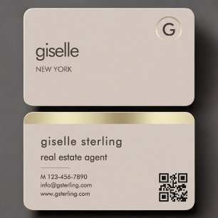 Carte De Visite Code QR neutre pour agent immobilier