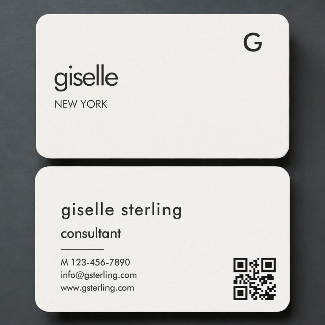 Carte De Visite Code QR neutre pour consultant (Créateur téléchargé)