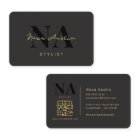 Code QR noir or esthétique tendance luxe monogramm