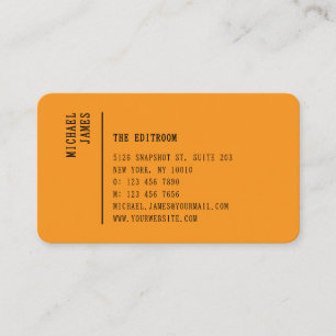Carte De Visite Code QR orange minimaliste moderne simple