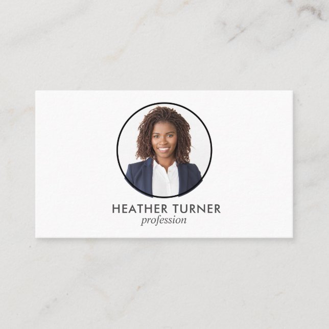 Carte De Visite CODE QR ou logo professionnel photo en casque blan (Devant)