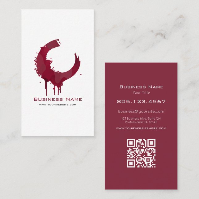 Carte De Visite Code QR personnalisable moderne avec tourbillon de (Devant / Derrière)
