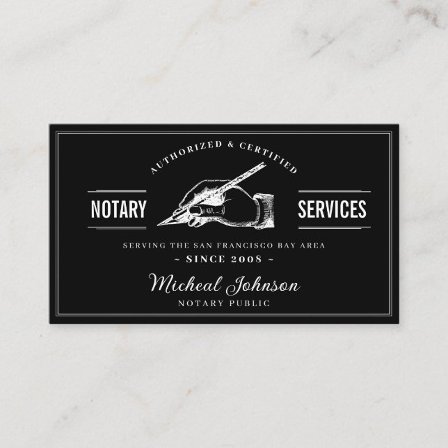 Carte De Visite Code QR personnalisable pour services de notaire p (Devant)