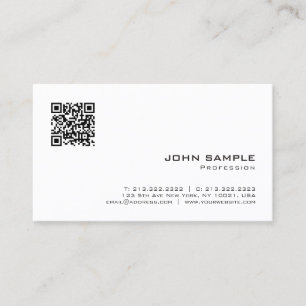 Carte De Visite Code QR personnalisé Élégant minimaliste moderne M