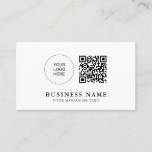 Carte De Visite Code QR personnalisé Logo de l'entreprise Ici Cart