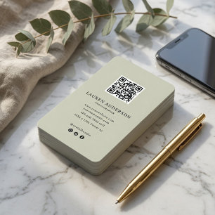 Carte De Visite Code QR personnalisé minimaliste moderne