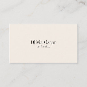 Carte De Visite Code QR personnalisé minimaliste simple ivoire pro