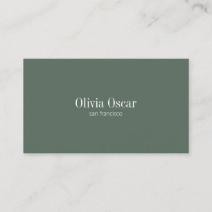 Carte De Visite Code QR personnalisé minimaliste simple vert sauge