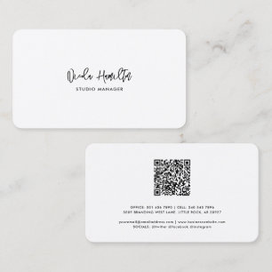 Carte De Visite Code QR personnalisé moderne Employés de l'entrepr