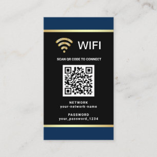 Carte De Visite Code QR personnalisé moderne pour mot de passe de 