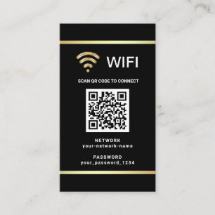 Carte De Visite Code QR personnalisé moderne pour mot de passe de
