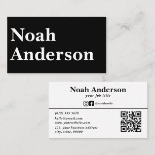 Carte De Visite Code QR personnalisé moderne professionnel
