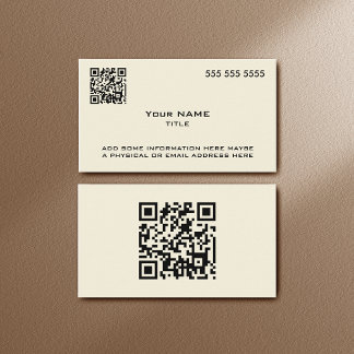 Carte De Visite Code QR personnalisé Objet moderne