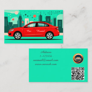 Carte De Visite Code QR personnalisé professionnel de location de 