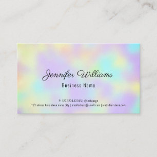 Carte De Visite Code QR personnalisé Rainbow Pastel Couleur Modern