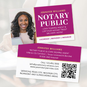 Carte De Visite Code QR photo de notaire public professionnel Mage