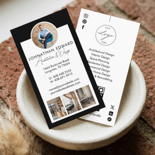 Carte De Visite Code QR photo Instagram Architecte Rénovation de M