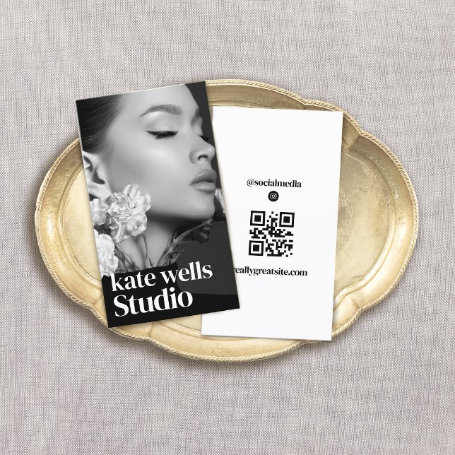 Carte De Visite Code QR photo Instagram vertical (Créateur téléchargé)