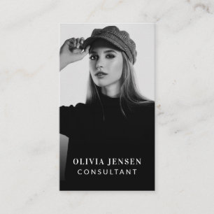 Carte De Visite Code QR photo professionnelle et minimale