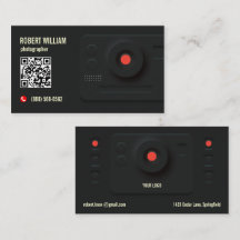 Code QR Photographe Moderne Noir | Design Minimali