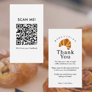 Carte De Visite Code QR pour avis sur Croissant Rustique