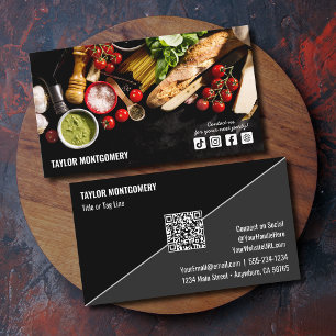 Carte De Visite Code QR pour la Restauration sur les Réseaux Socia