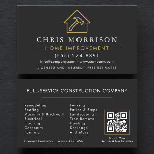 Carte De Visite Code QR pour l'amélioration de l'habitat professio