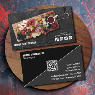 Carte De Visite Code QR pour les réseaux sociaux de catering