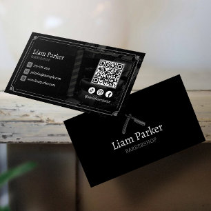 Carte De Visite Code QR pour les réseaux sociaux d'un fauteuil de 