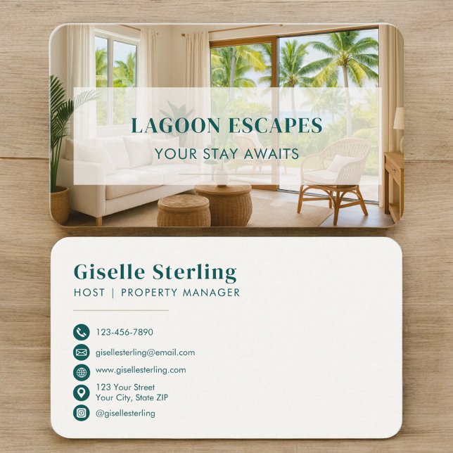 Carte De Visite Code QR pour location de vacances de luxe (Créateur téléchargé)