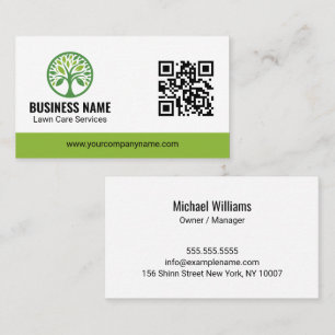 Carte De Visite Code QR pour une pelouse écologique et respectueus