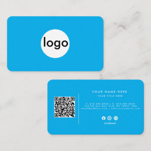 Carte De Visite Code QR professionnel avec logo personnalisé