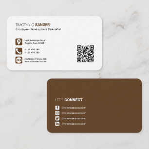 Carte De Visite Code QR professionnel avec réseau social
